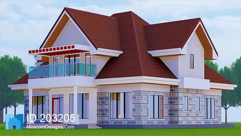 4 Bedroom Maisonette Plan Modern Home Design Style ID 203206 +254703721899