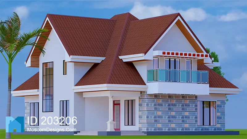 4 Bedroom Maisonette Plan Modern Home Design Style ID 203206 +254703721899