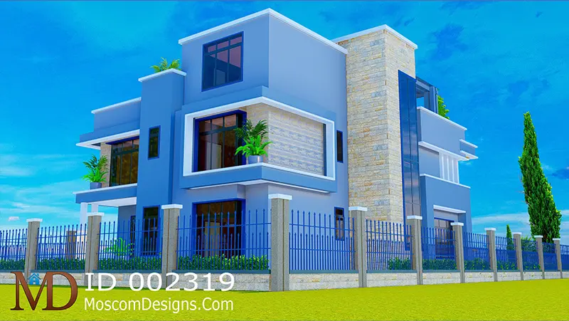 Elegant 5Bedroom Maisonette Plan – Modern Design ID 2319 +254703721899