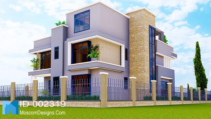 Elegant 5Bedroom Maisonette Plan – Modern Design ID 2319 +254703721899