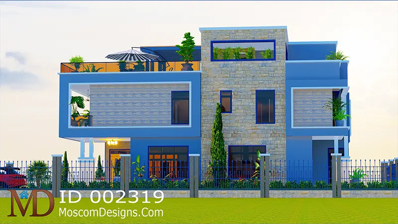 Elegant 5Bedroom Maisonette Plan – Modern Design ID 2319 +254703721899