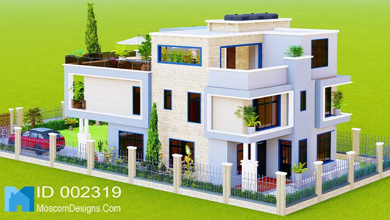 Elegant 5Bedroom Maisonette Plan – Modern Design ID 2319 +254703721899