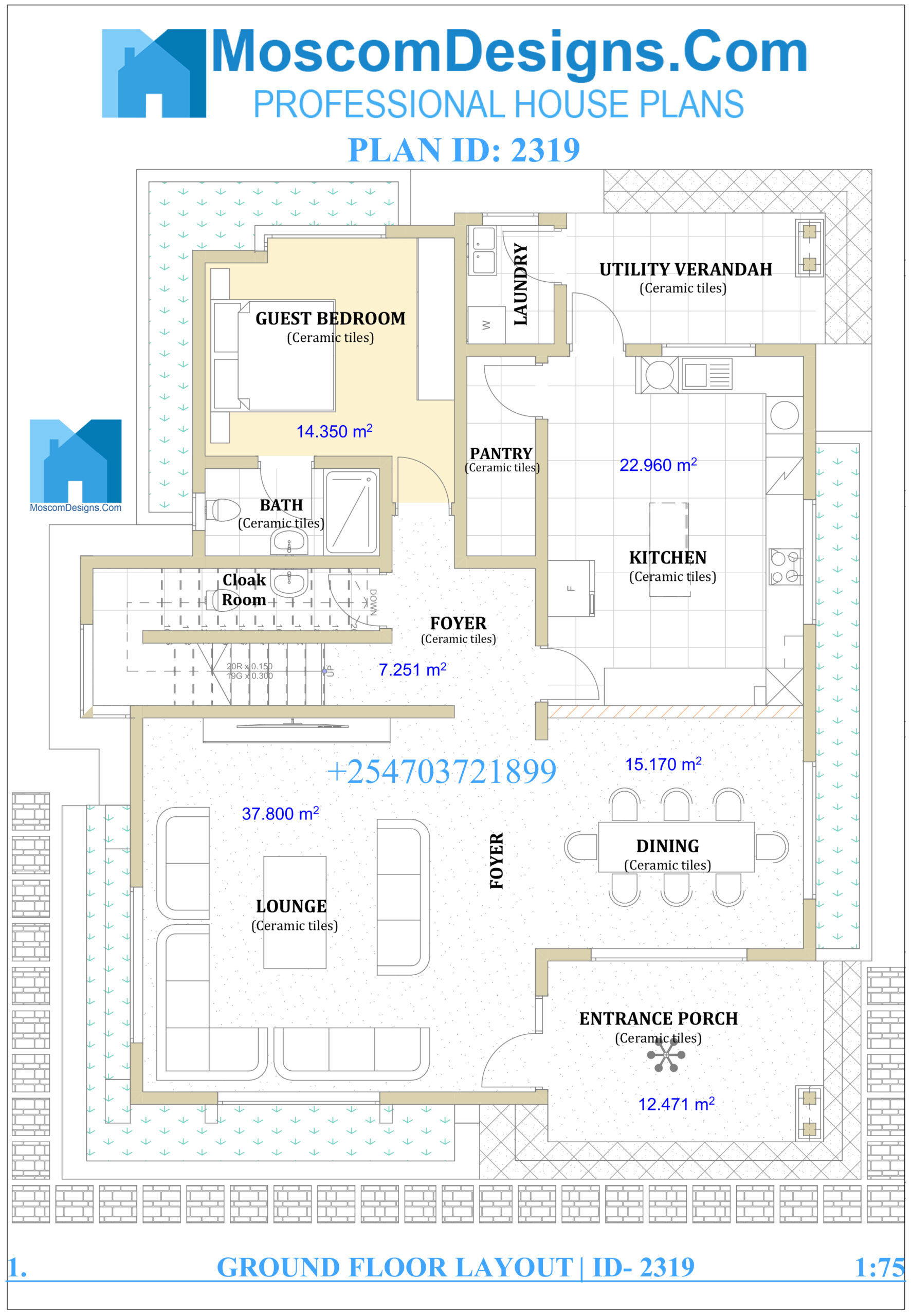 Elegant 5Bedroom Maisonette Plan