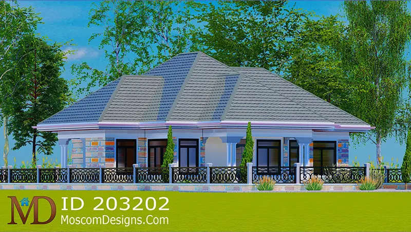 Modern 3bedroom Bungalow Plan –Affordable Home ID 203202 +254703721899