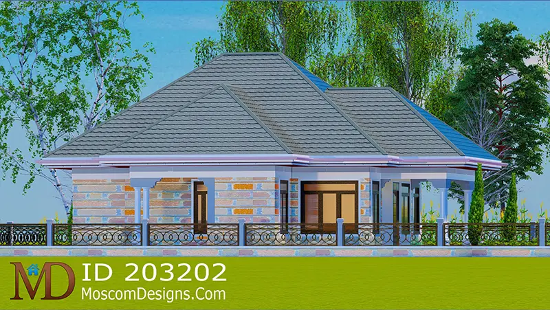 Modern 3bedroom Bungalow Plan –Affordable Home ID 203202 +254703721899