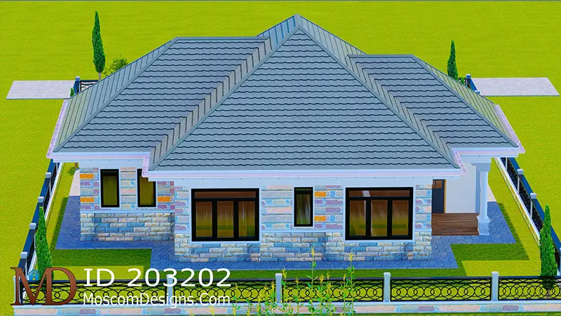 Modern 3bedroom Bungalow Plan –Affordable Home ID 203202 +254703721899