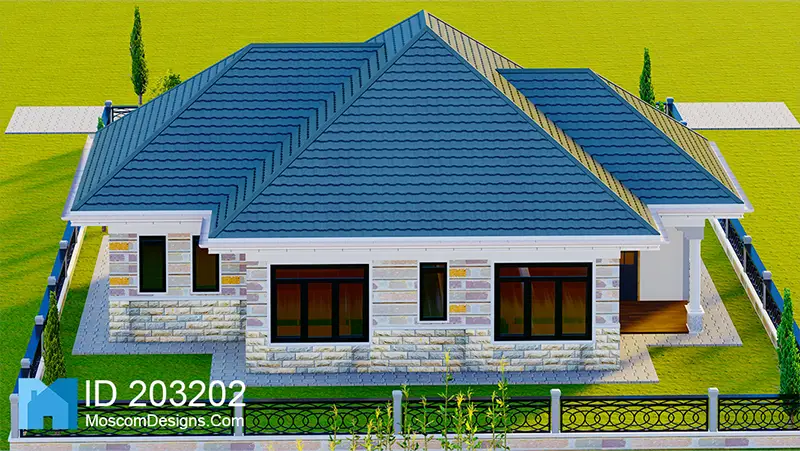 Modern 3bedroom Bungalow Plan –Affordable Home ID 203202 +254703721899