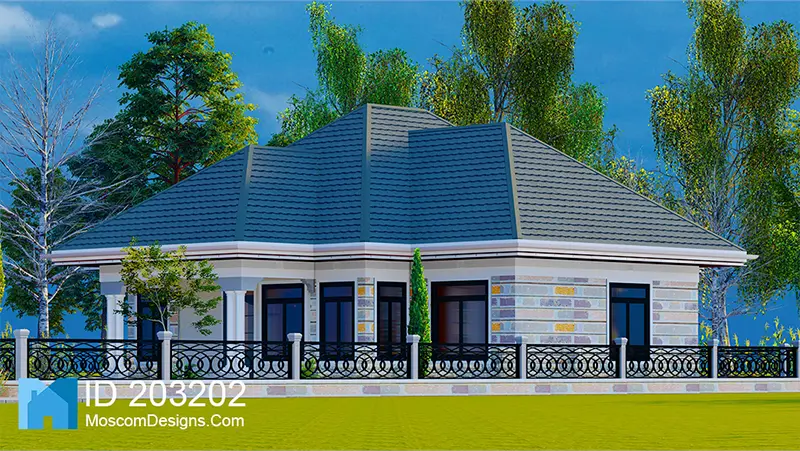 Modern 3bedroom Bungalow Plan –Affordable Home ID 203202 +254703721899