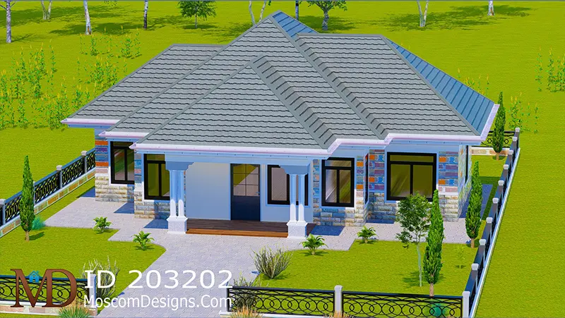Modern 3bedroom Bungalow Plan –Affordable Home ID 203202 +254703721899