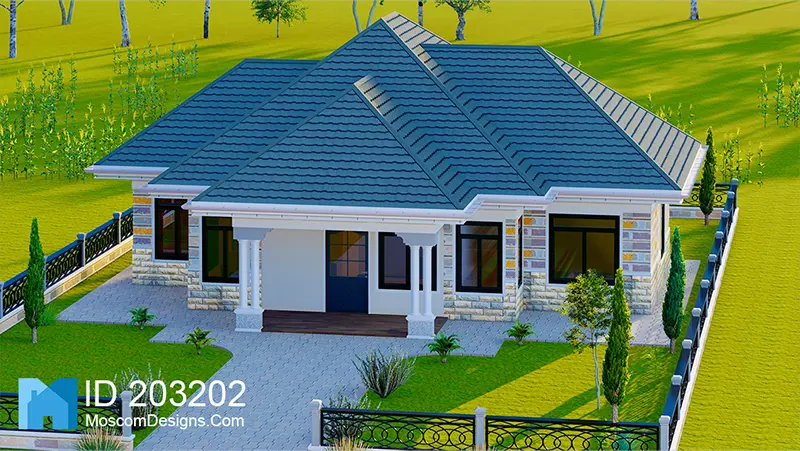 Modern 3bedroom Bungalow Plan –Affordable Home ID 203202 +254703721899