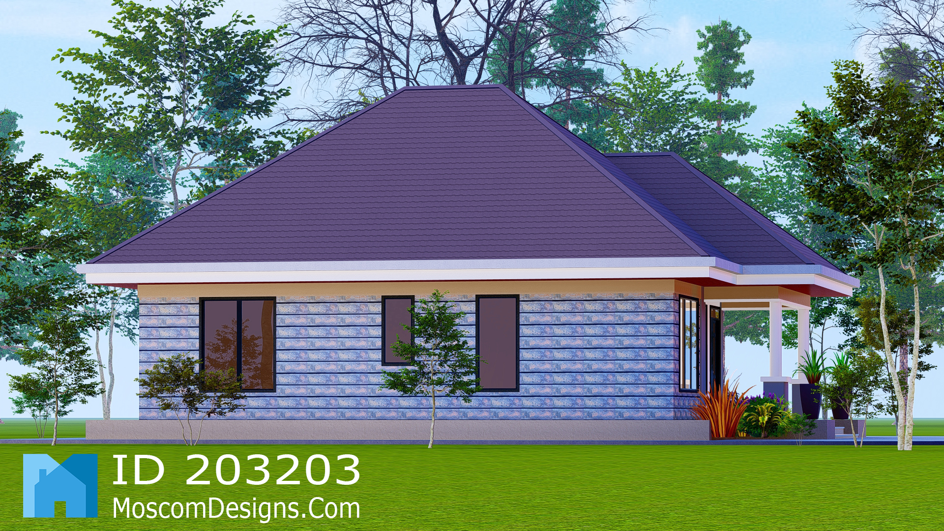 Simple 3-bedroom house plan for modern living plus | ID 203203