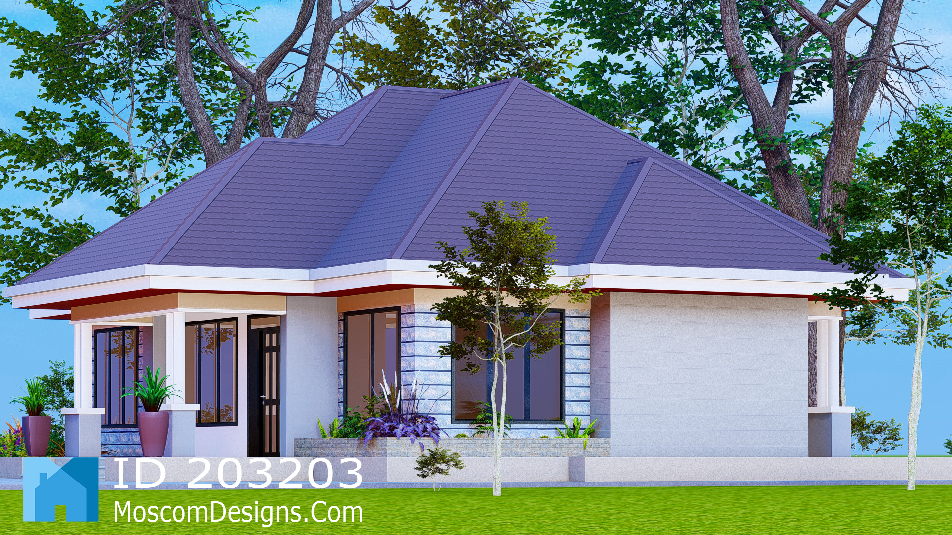 Simple 3-bedroom house plan for modern living plus | ID 203203