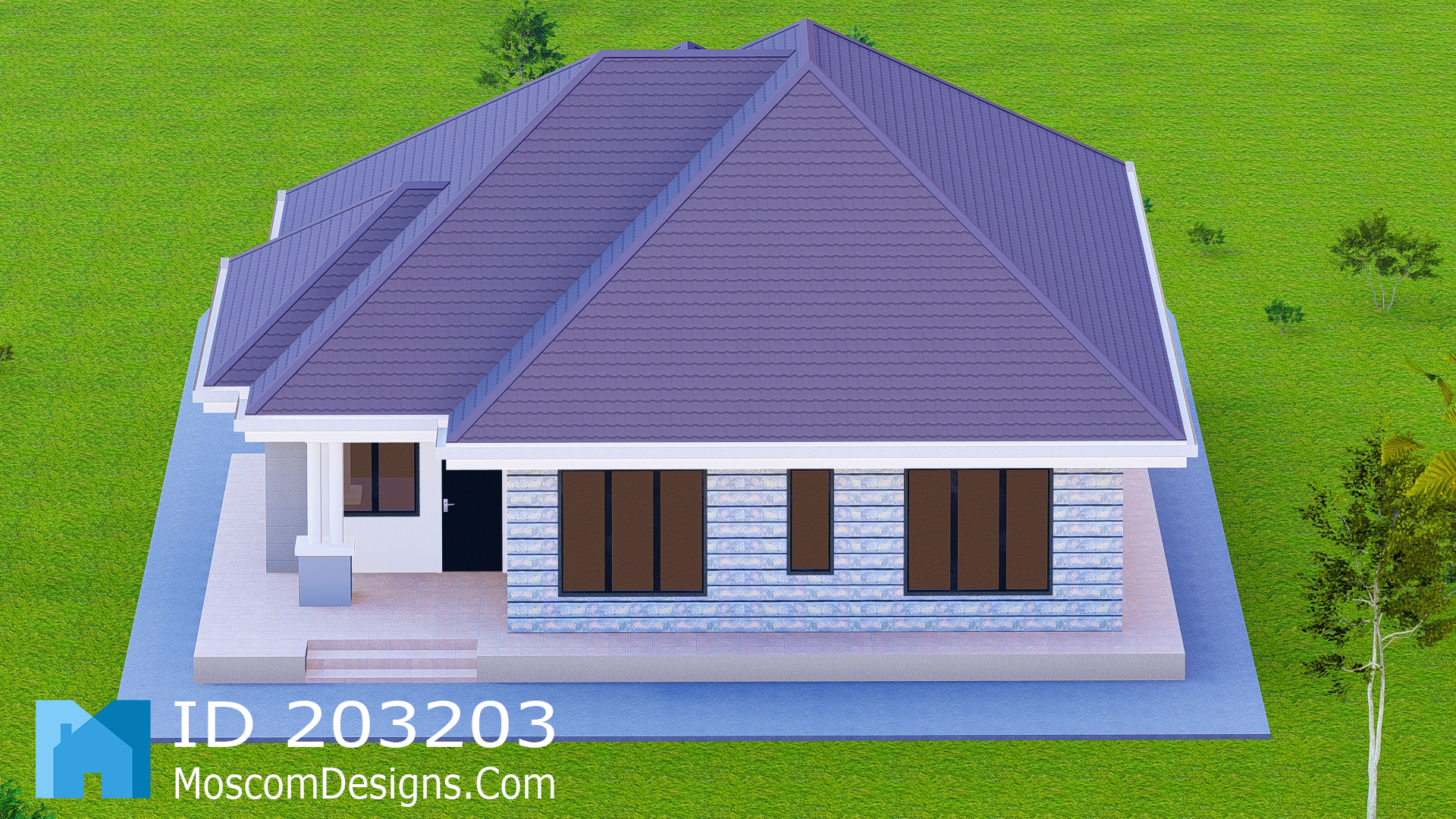 Simple 3-bedroom house plan for modern living plus | ID 203203