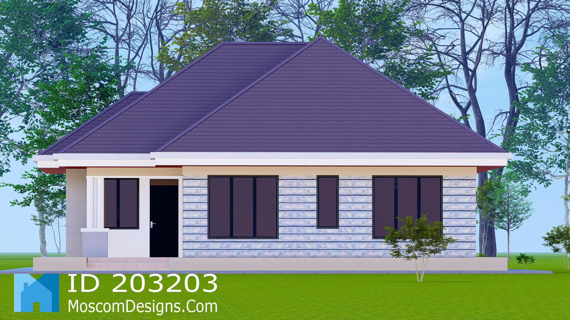 Simple 3-bedroom house plan for modern living plus | ID 203203
