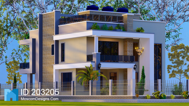 4-bedroom 2-storey house plan modern family design | ID 203205