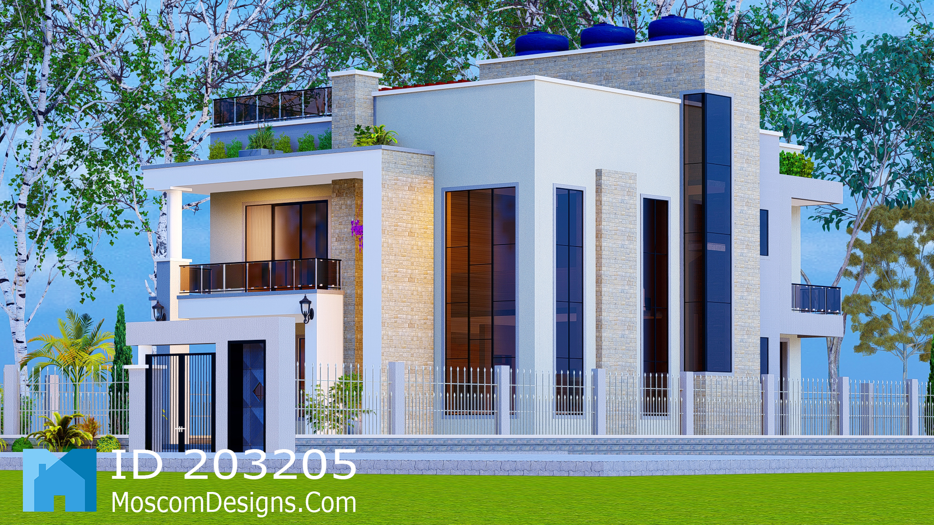 4-bedroom 2-storey house plan modern family design | ID 203205