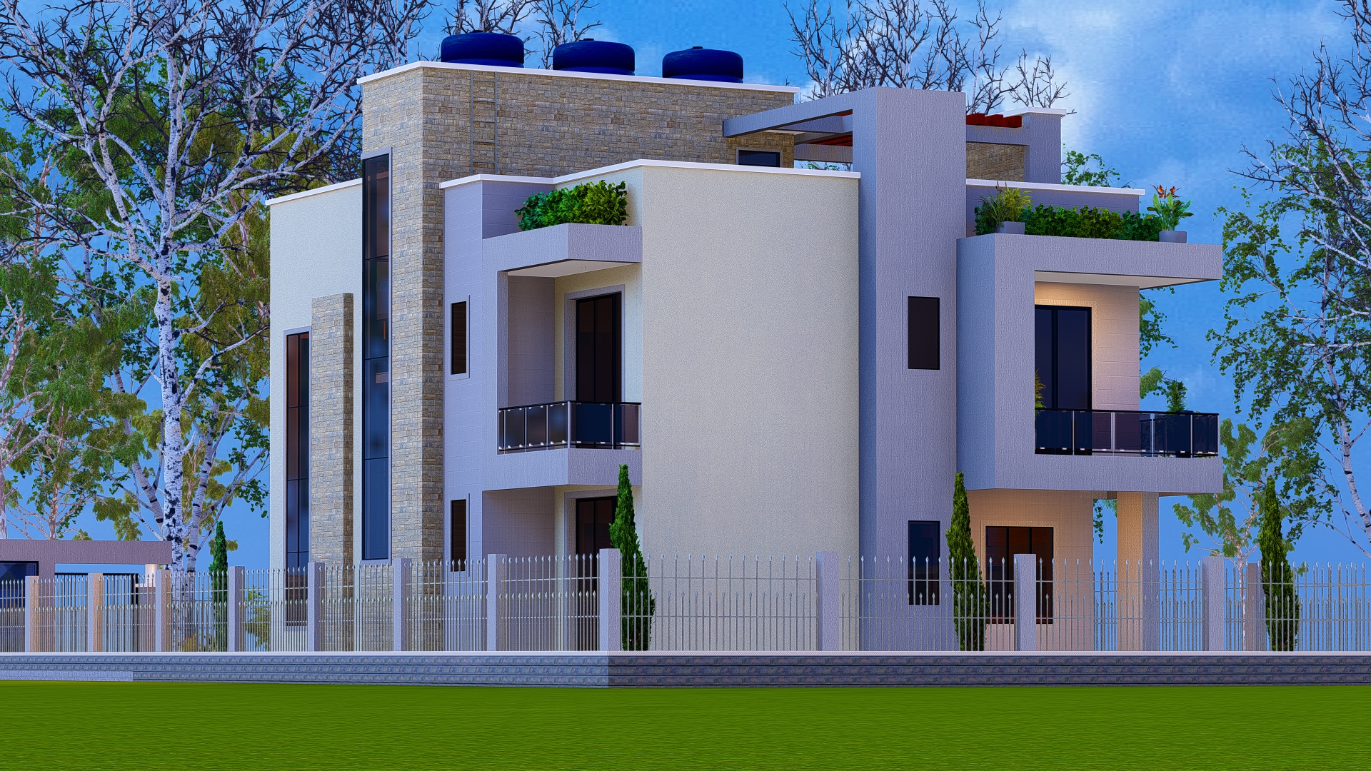 4-bedroom 2-storey house plan modern family design | ID 203205