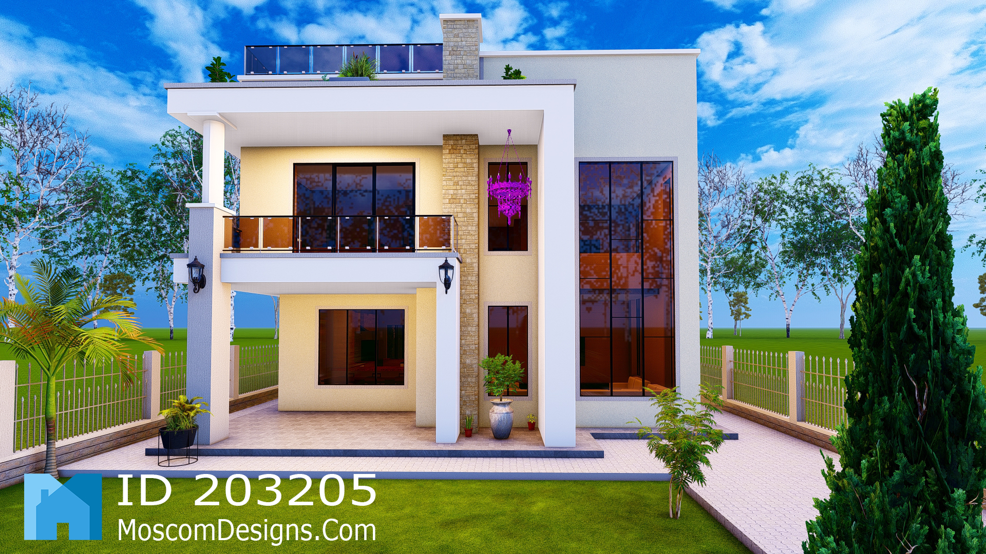 4-bedroom 2-storey house plan modern family design | ID 203205