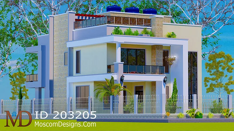 4-bedroom 2-storey house plan modern family design ID 203205 +254703721899
