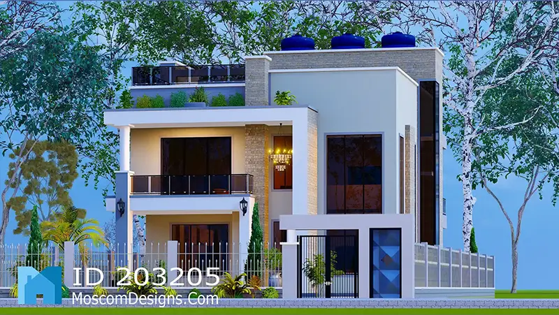 4-bedroom 2-storey house plan modern family design | ID 203205