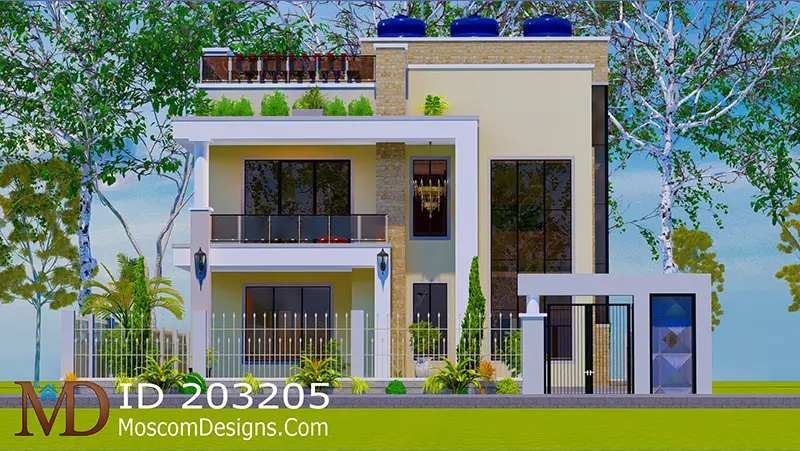 4-bedroom 2-storey house plan modern family design ID 203205 +254703721899