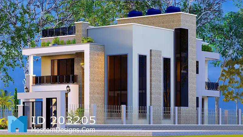 4-bedroom 2-storey house plan modern family design ID 203205 +254703721899