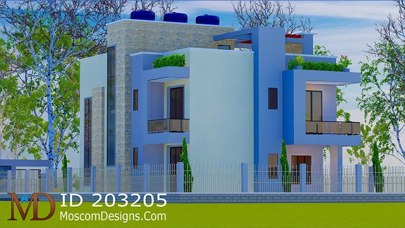 4-bedroom 2-storey house plan modern family design ID 203205 +254703721899
