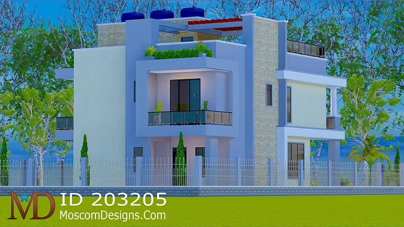 4-bedroom 2-storey house plan modern family design ID 203205 +254703721899