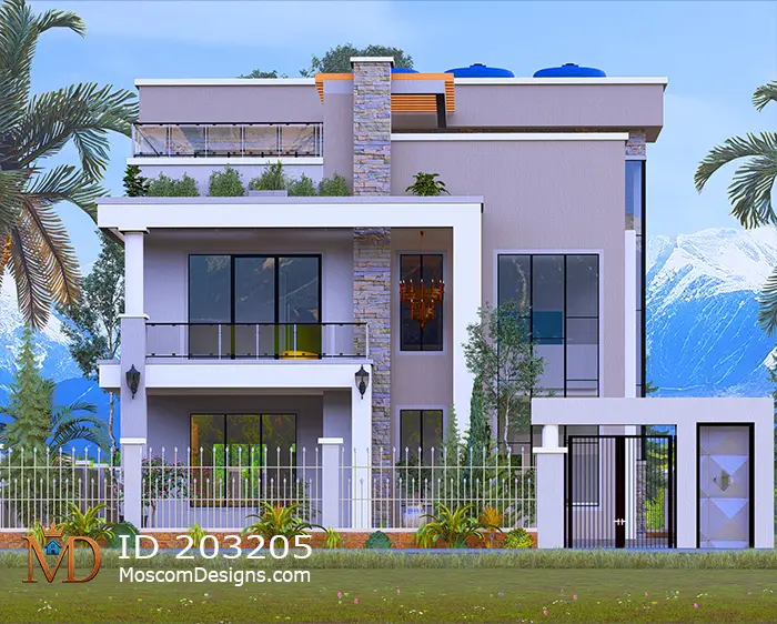 4 bedroom 2 storey house plan modern family design ID 203205 +254703721899