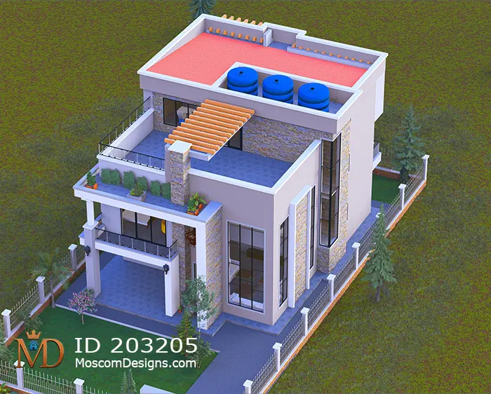 4 bedroom 2 storey house plan modern family design ID 203205 +254703721899