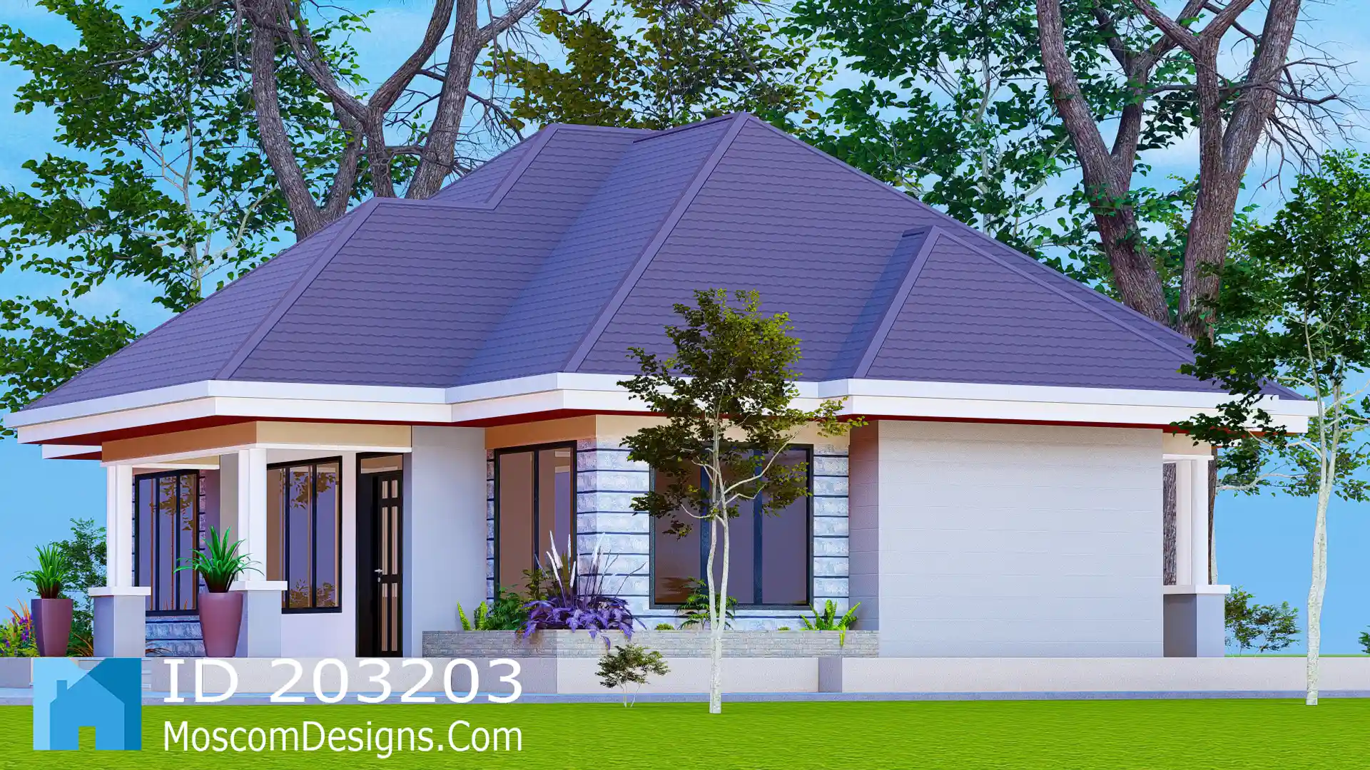 Simple 3-bedroom house plan for modern living plus | ID 203203