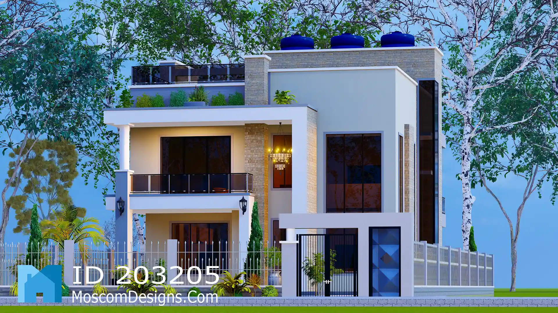 4-bedroom 2-storey house plan modern family design | ID 203205