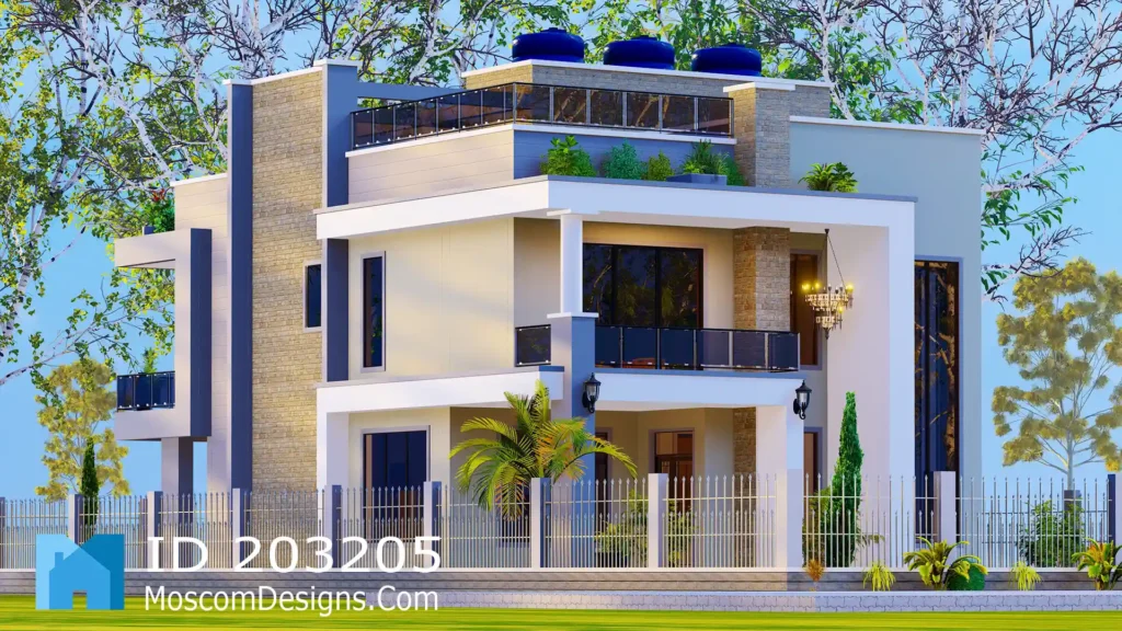 4-bedroom 2-storey house plan modern family design | ID 203205