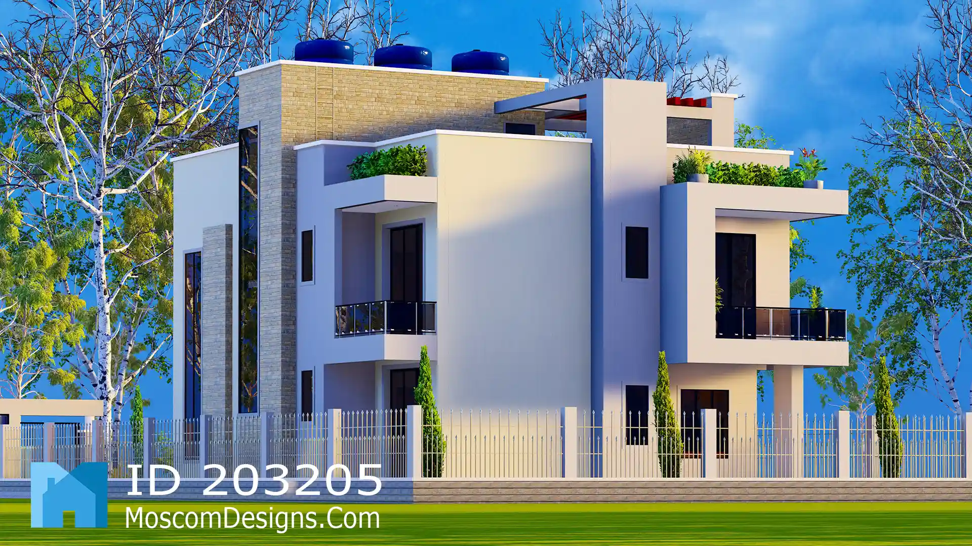 4-bedroom 2-storey house plan modern family design | ID 203205