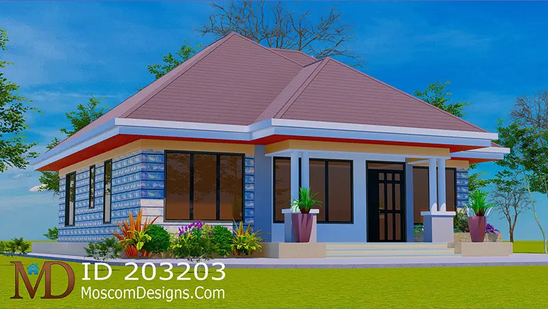 Simple 3-bedroom house plan for modern living plus | ID 203203