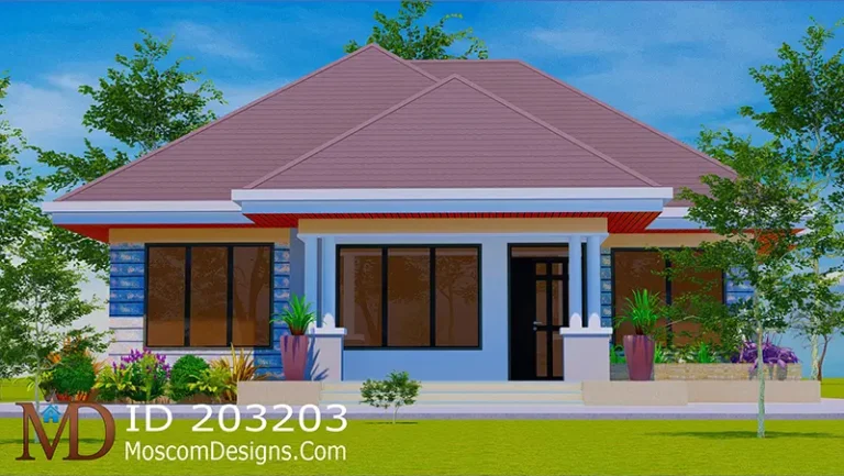 Simple 3-bedroom house plan for modern living plus | ID 203203