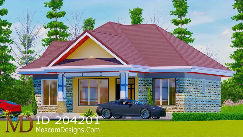 Simple 3-bedroom house plan Home ID 204201 +254703721899