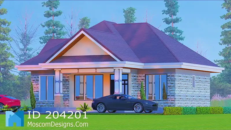 Simple 3-bedroom house plan Home ID 204201 +254703721899