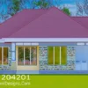 Simple 3-bedroom house plan Home ID 204201 +254703721899