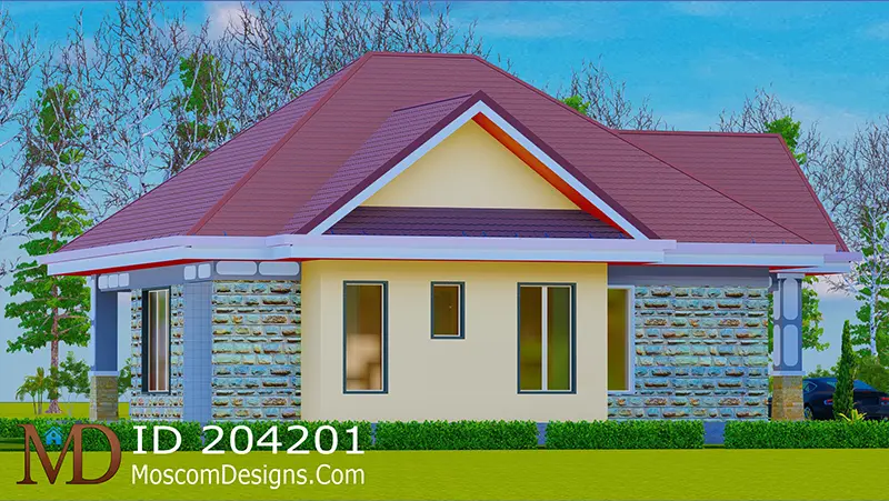 Simple 3-bedroom house plan Home ID 204201 +254703721899
