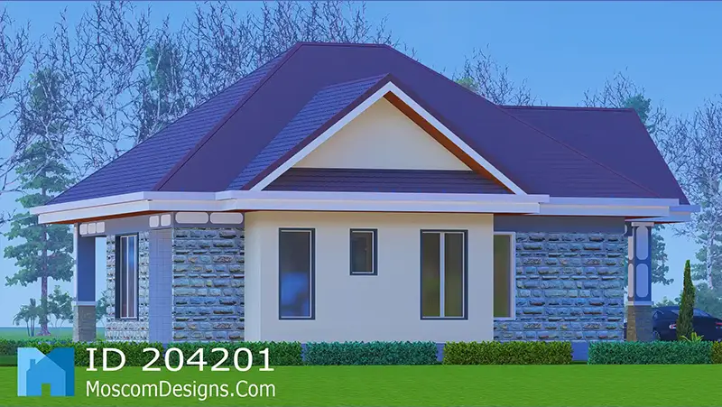 Simple 3-bedroom house plan Home ID 204201 +254703721899