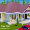 Simple 3-bedroom house plan Home ID 204201 +254703721899