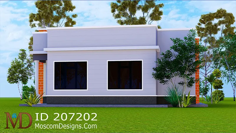 2 Bedroom House Plan Modern Bungalow Design ID 207202 +254703721899