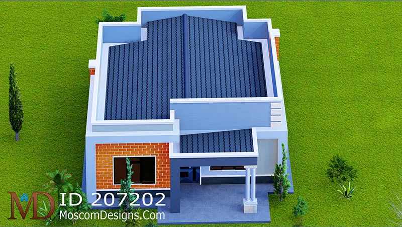 2 Bedroom House Plan Modern Bungalow Design ID 207202 +254703721899