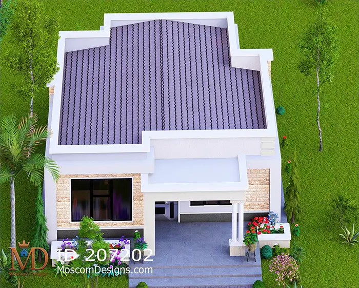 2 Bedroom House Plan Modern Bungalow Design Photo ID 207202 +254703721899