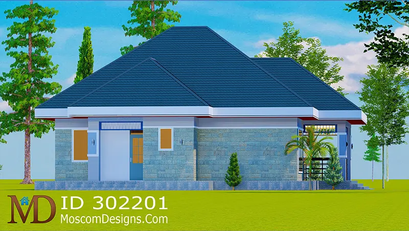 Modern 3-Bedroom Open Kitchen House Photo 2 Plan ID 302201 +254703721899