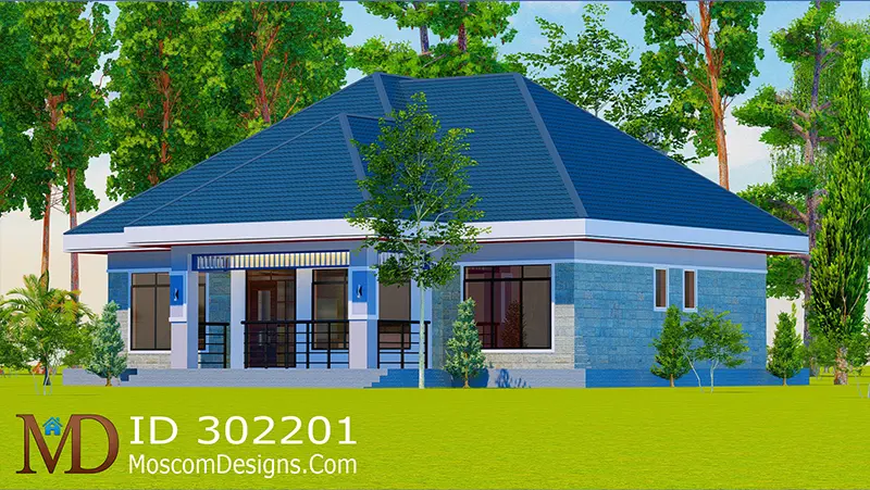 Modern 3-Bedroom Open Kitchen House Photo 2 Plan ID 302201 +254703721899