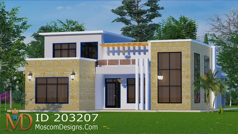 Contemporary 5-Bed house Plan: Ideal Modern Layout ID 203207