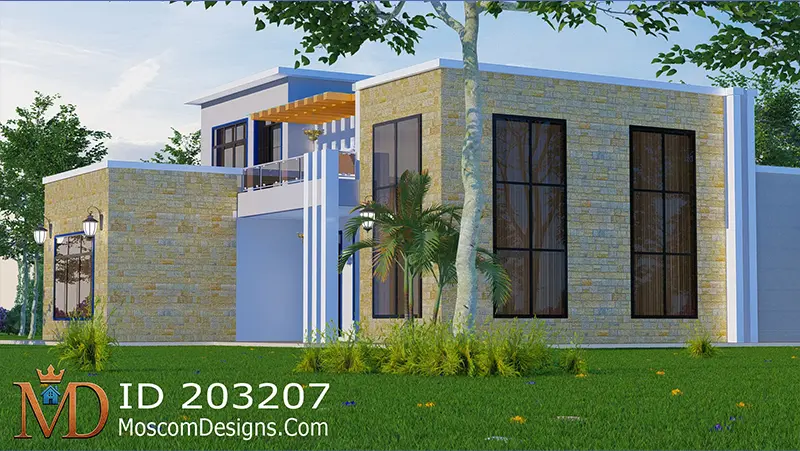 Contemporary 5-Bed house Plan: Ideal Modern Layout ID 203207