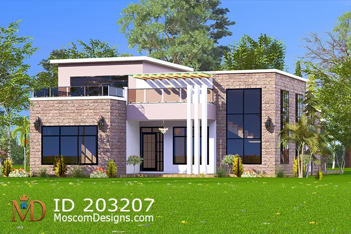 Contemporary 5-Bed house Plan: Ideal Modern Layout ID 203207